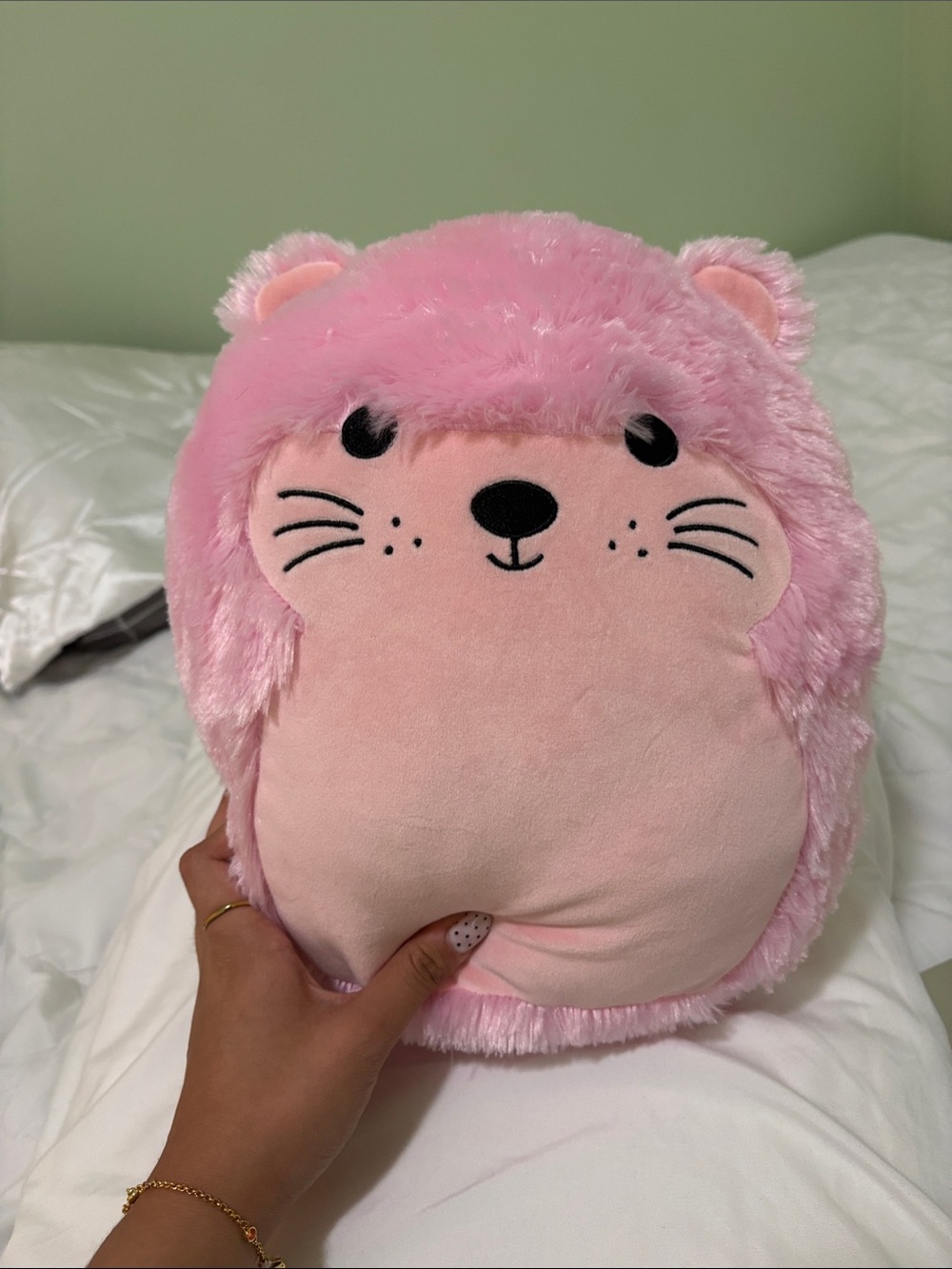 Squishmallows Pink Plush Hedgehog Pillow